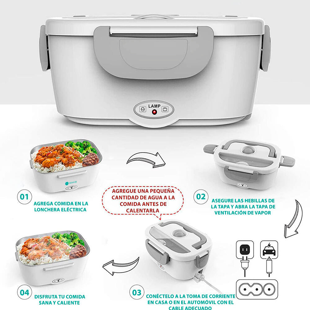 Tartera Fiambrera Eléctrica 2 en 1