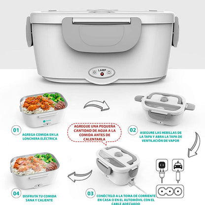 Tartera Fiambrera Eléctrica 2 en 1