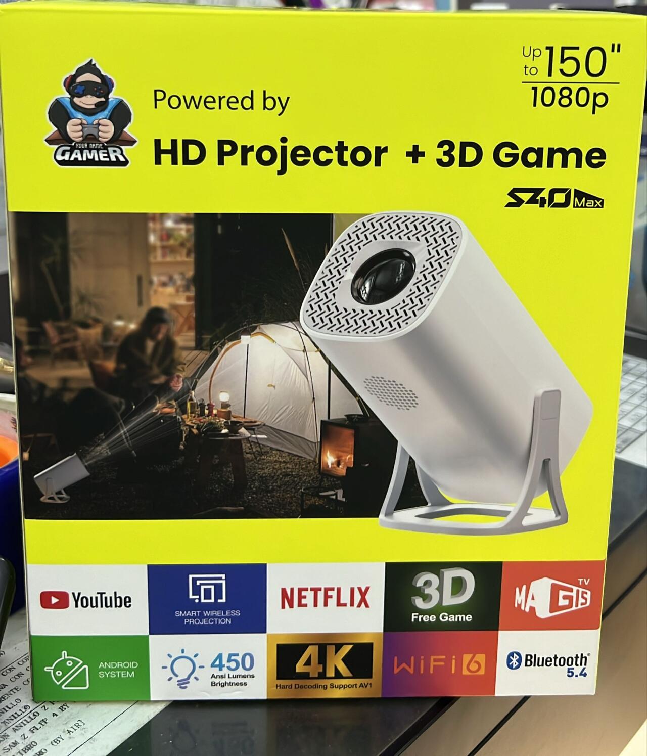 🎮✨ Proyector HD con Videojuegos + Doble Mando Inalámbrico