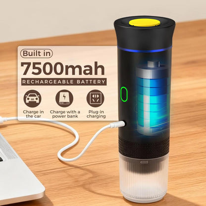 Cafetera Portátil 3 en 1 – Máquina de Café Espresso Compacta y Recargable para Cápsulas, Café Molido e Instantáneo