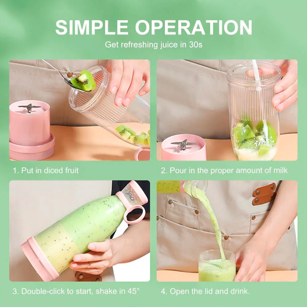 Batidora Licuadora Portátil USB 300ml · 40W · Batería 1200mAh | Smoothies al Instante