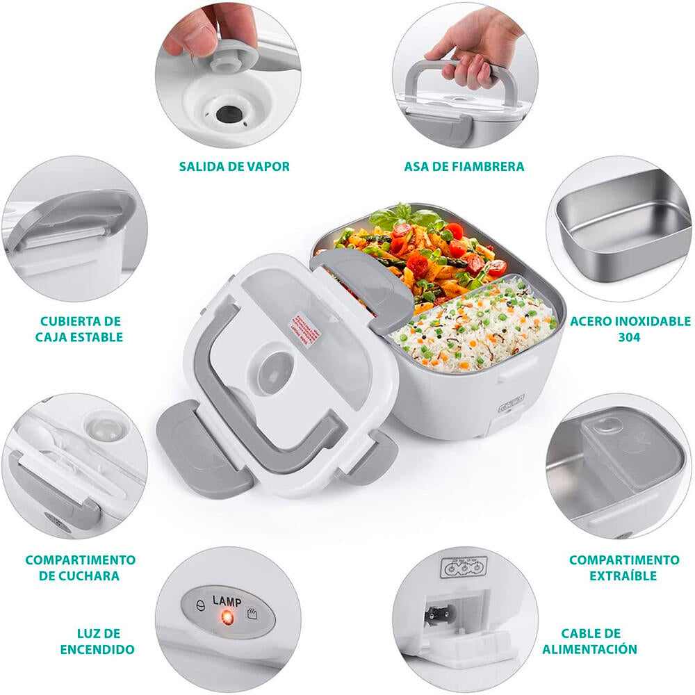 Tartera Fiambrera Eléctrica 2 en 1