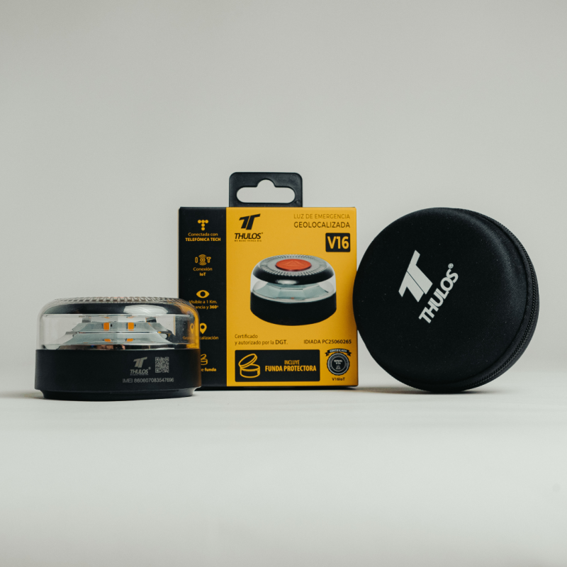 Pack de 2 Balizas Conectadas THULOS TH-V16 — Certificada por la DGT