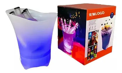 🧊 Fiesta Instantánea: Cubeta de Hielo Parlante con Luces LED RGB – Bebidas Frías y Ambiente Único