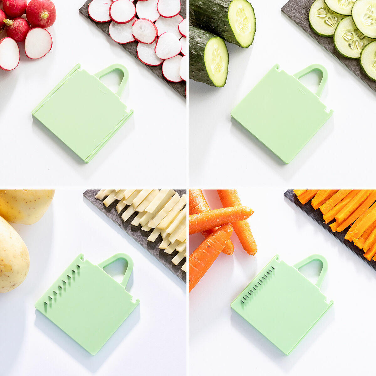 🥗 Mandolina Cortadora de Verduras Plegable 5 en 1 – Cocina Más Rápido, Seguro y Saludable