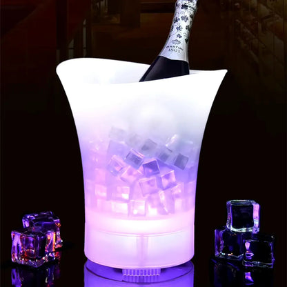 🧊 Fiesta Instantánea: Cubeta de Hielo Parlante con Luces LED RGB – Bebidas Frías y Ambiente Único